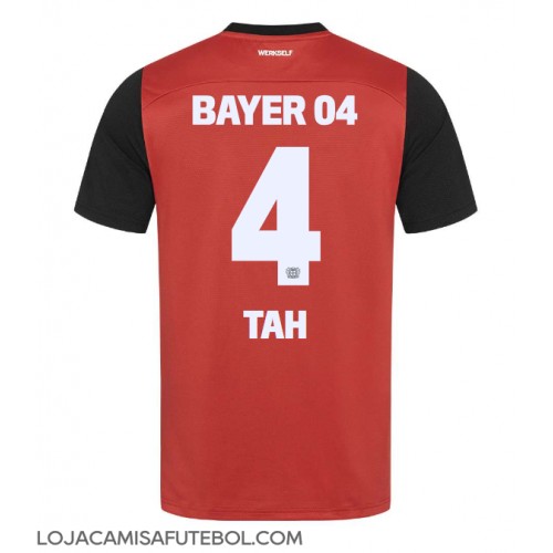 Camisa de Futebol Bayer Leverkusen Jonathan Tah #4 Equipamento Principal 2024-25 Manga Curta